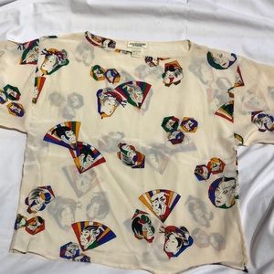 Vintage Japanese print top